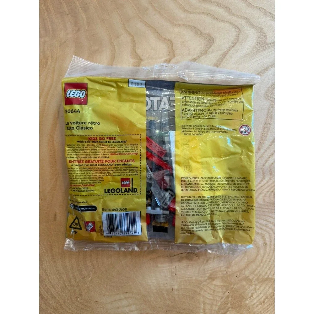 NEW, Sealed Lego Creator 30644 Vintage Car - 59 Pieces - Ages 6+ - Retired 2023